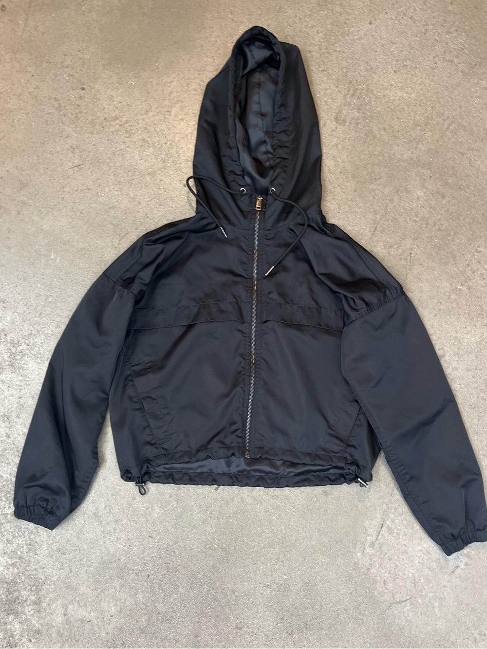 Women's Black Hooded Bomber Jacket